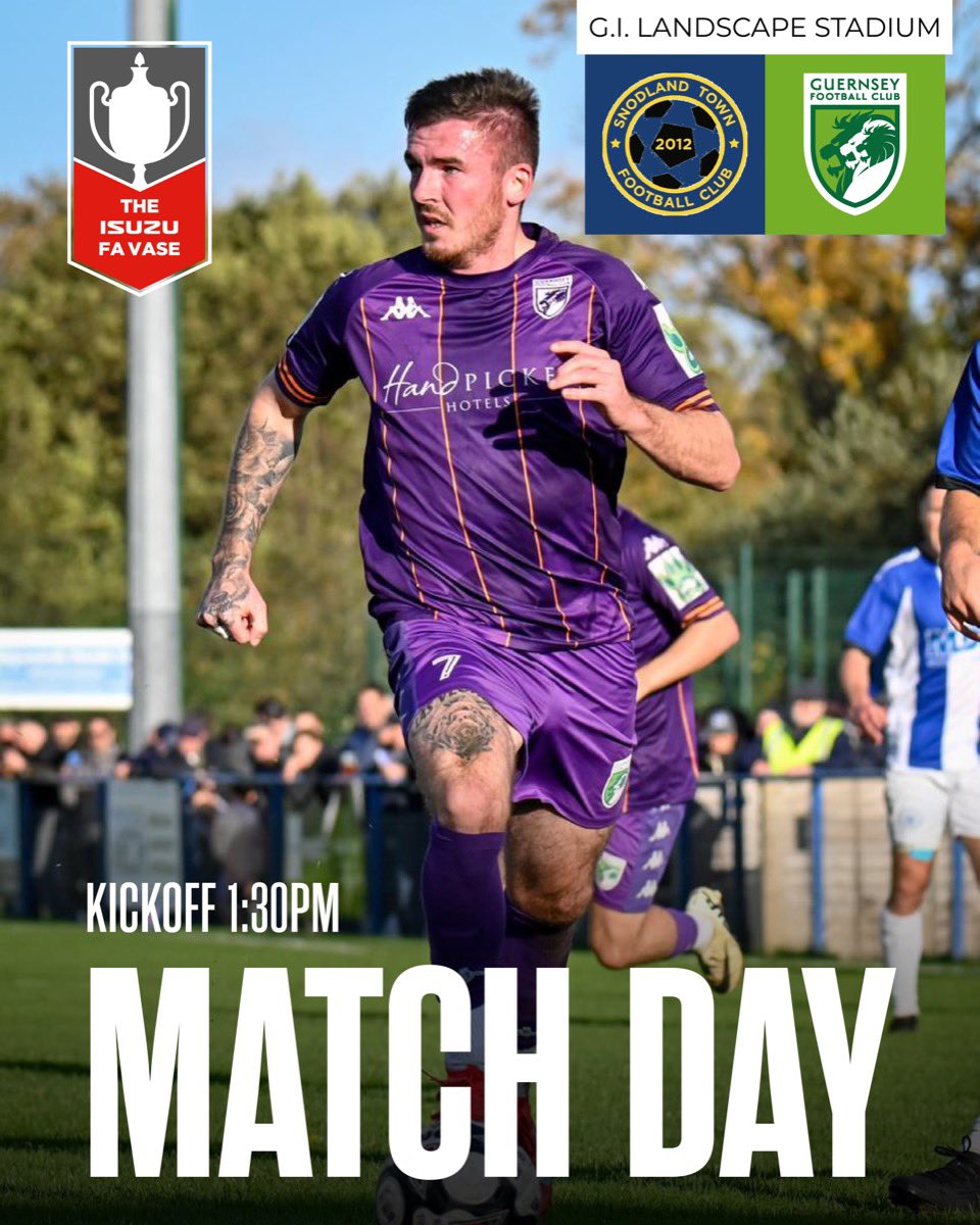 Tony Vance’s Green Lions continue their #FAVase journey with a 1.30pm kick-off away at Snodland Town, aiming for a place in the third round 🦁⚽️ 

Read our match preview now: guernseyfc.com/vase-journey-c…