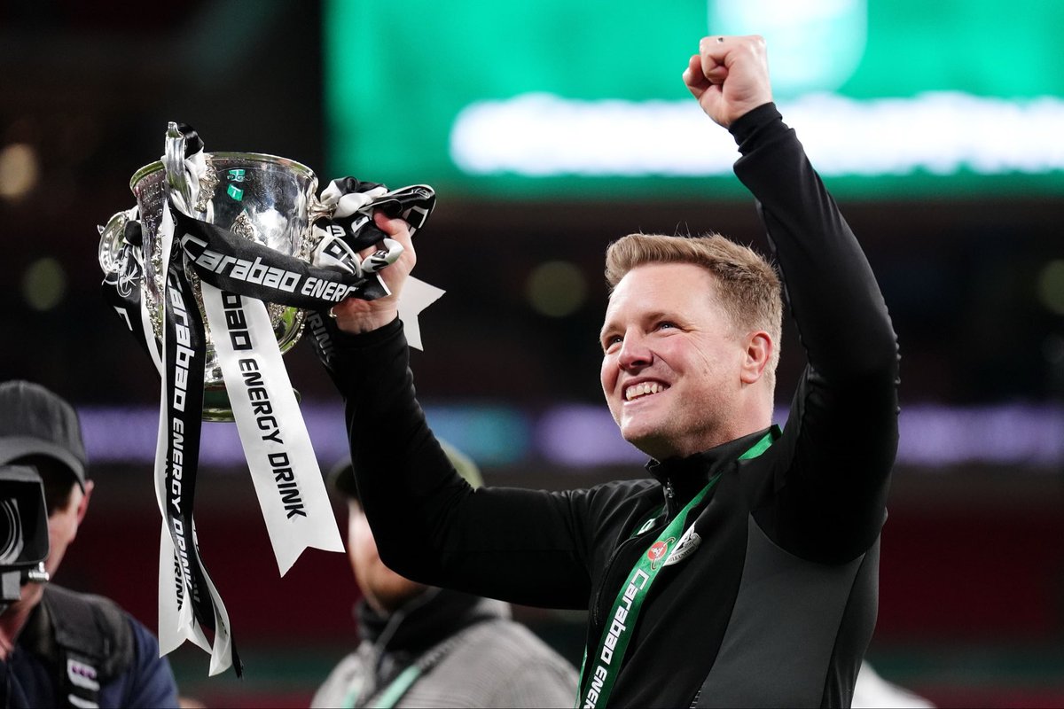Four years ago today, Eddie Howe became #NUFC manager. Since then, he’s:

✅ Won the club’s first major trophy in 70 years.
✅ Qualified for the Champions League twice
✅ Made two Wembley finals.
✅ Saved the club from relegation.
✅ United a club and a city once again. 
✅