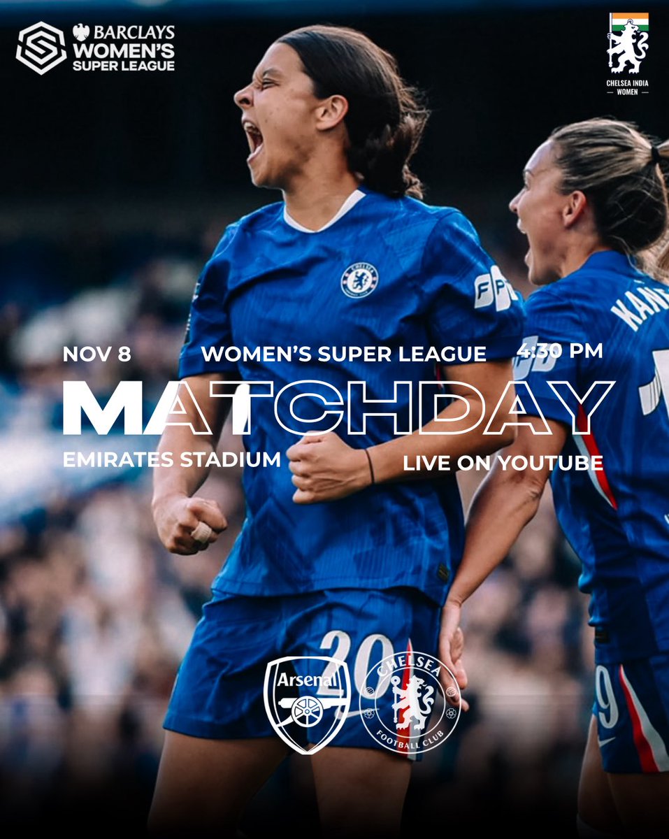 CWISC_Official's tweet image. London Derby awaits. ⚔️

#CFCW | #BarclaysWSL | #ARSCHE
