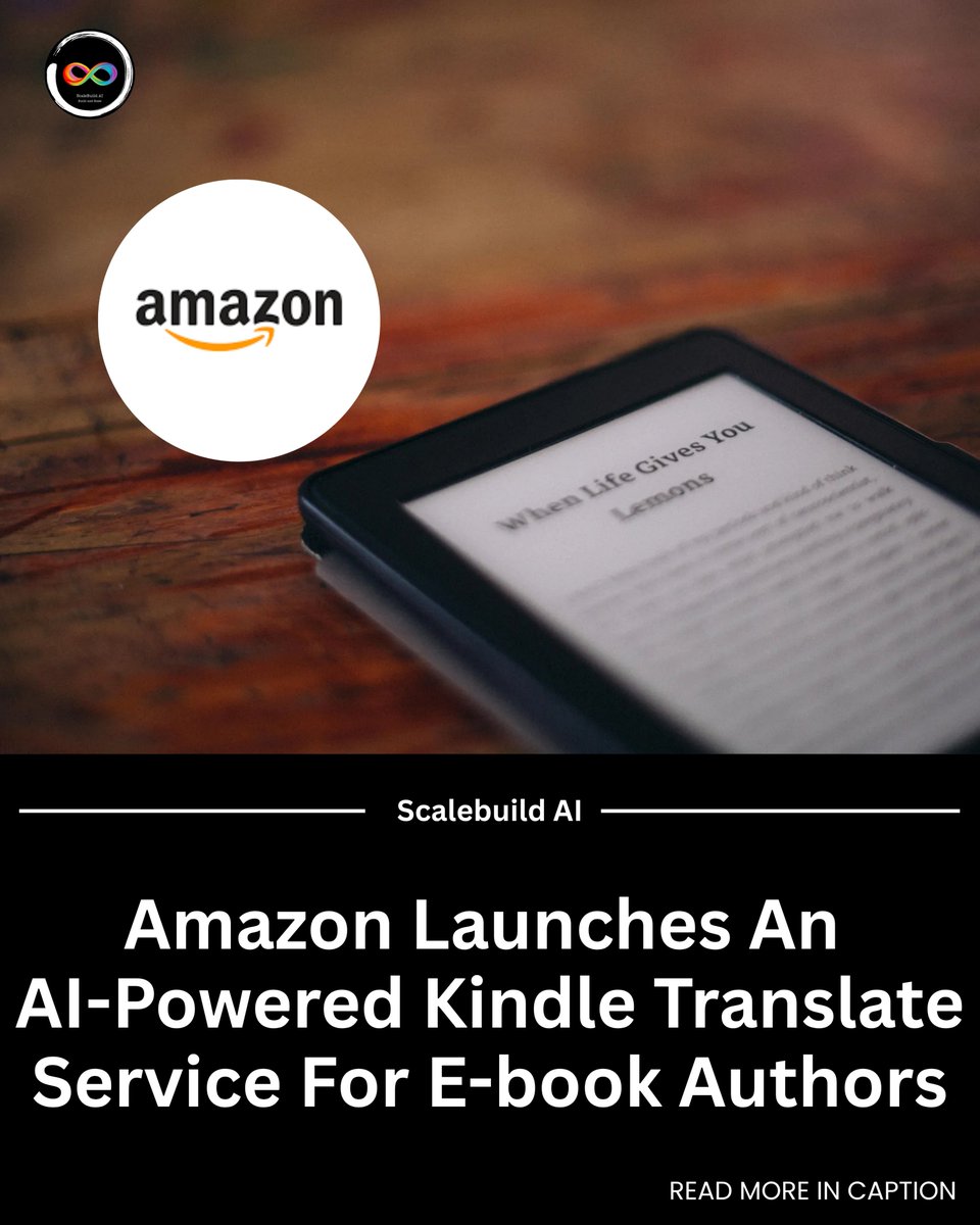 Scalebuild_ai's tweet image. Publishing a book worldwide just got simpler for independent writers.

Amazon unveils Kindle Translate, an AI-powered translation service designed specifically for e-book authors. This game-changing tool enables writers to translate their books into multiple languages instantly.