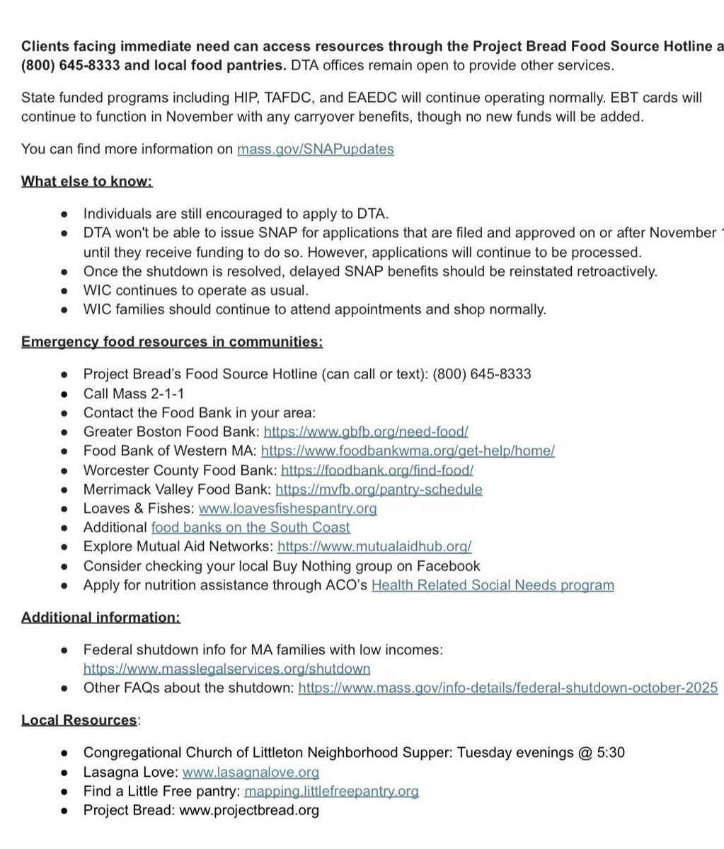 Share Chris’ post along w/ the attached for MA residents

Our kids are being asked by their schools, bc schools know how dire it is that we can’t feed kids bc they see it everyday&amp; they have a list, to donate to their friends. While the POTUS is fighting to not feed their friends