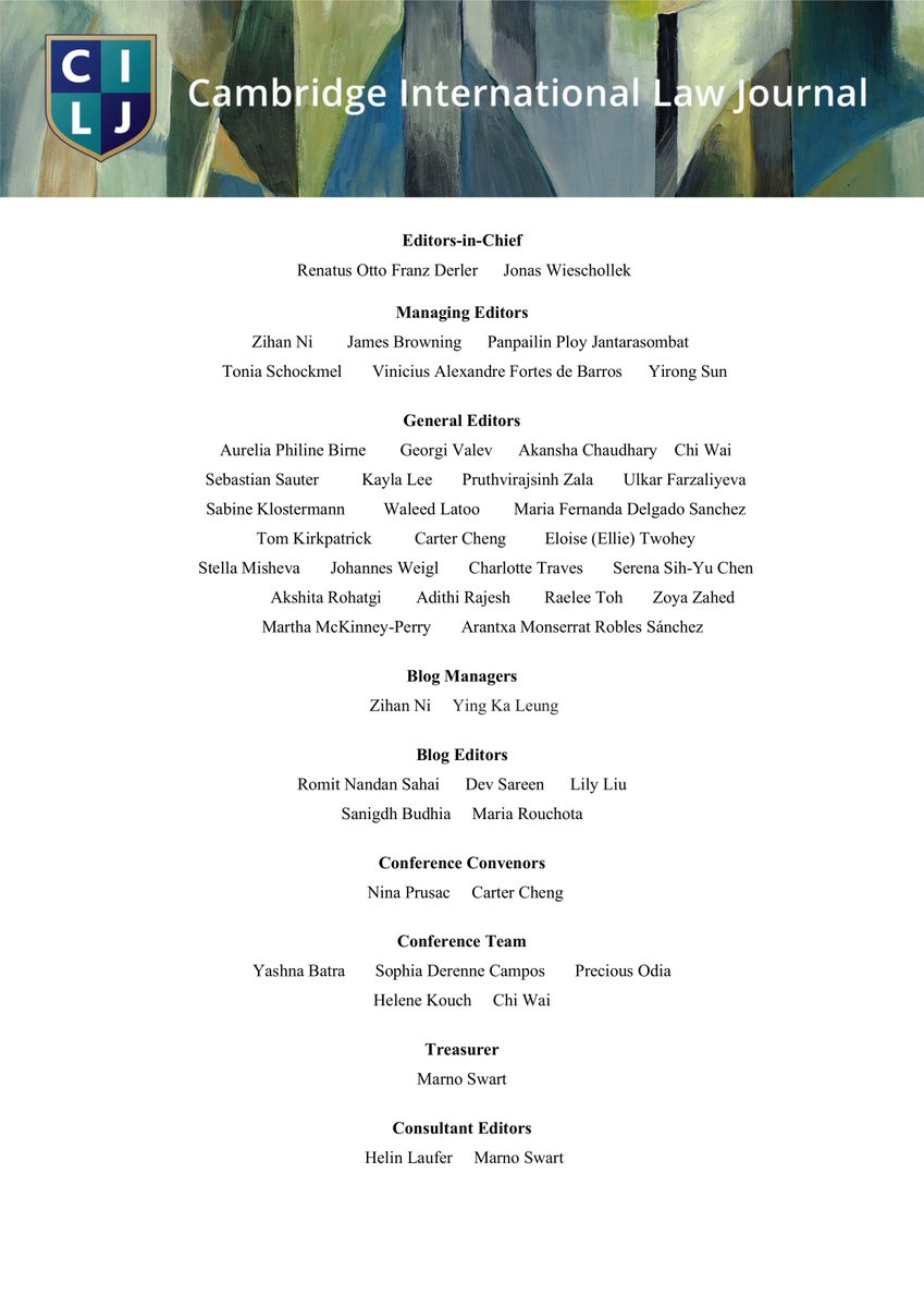 Cambridge International Law Journal (CILJ) tweet media