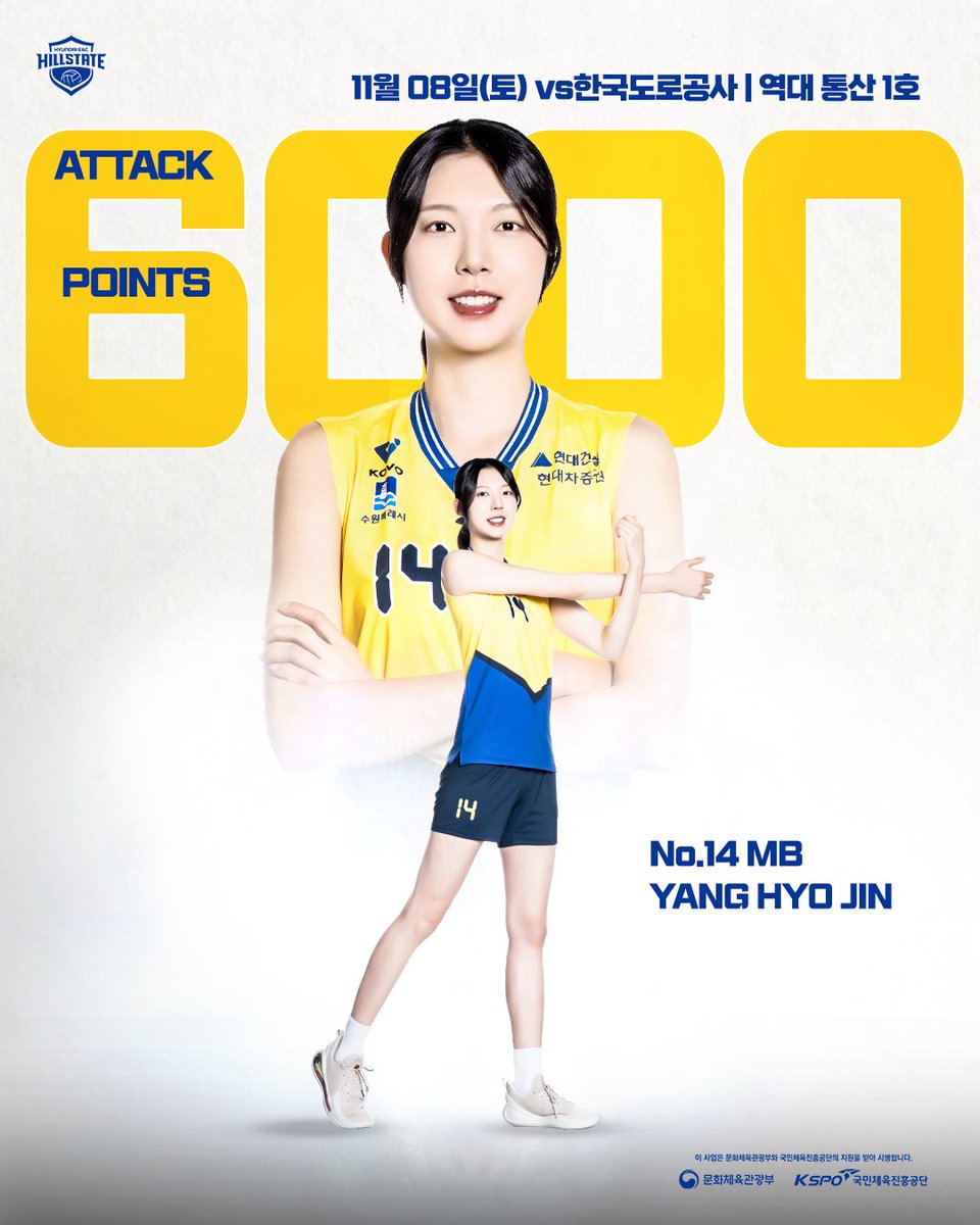 양효진 공격 6000득점 1호 기록 축하합니다...
하루에 1호 기록을 3개 세우는 여자