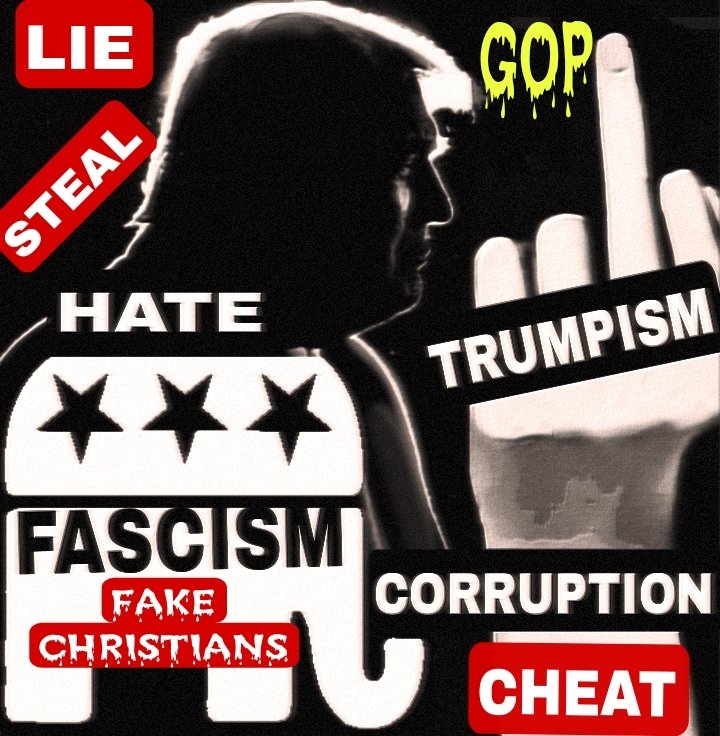 RaquelS16774168's tweet photo. @krassenstein DONALD TRUMP IS THE EPITOME OF EVIL... AND ALL THAT IT ENCOMPASSES 🚨 GOP ARE FAKE CHRISTIANS &amp; SANCTIMONIOUS HYPOCRITES🖕HELL IS EMPTY &amp; ALL THE DEVIL'S ARE HERE👉AN UNHOLY ABOMINATION. 🚨GOP PARTY 1ST, AMERICANS LAST...#Trump #GOP #PiousFrauds  #Hate #Cruelty #SNAP  #Hypocrisy https://t.co/4hRLbZBNEO