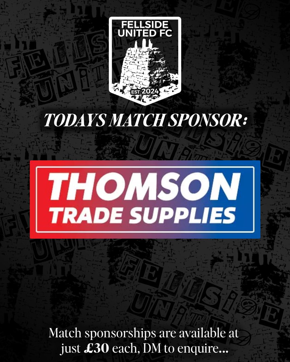 🚨 𝐌𝐀𝐓𝐂𝐇 𝐃𝐀𝐘 🚨

🆚️ <a href="/KirkoswaldFC/">Kirkoswald FC</a>
🏟 Scotby Playing Fields
🕑 2PM
🏆 <a href="/CumberlandFA/">Cumberland FA  ⚽️</a> County Cup

 We host Kirkoswald in the 2nd round of the County Cup in what is a competitive fixture

Today's game is sponsored by Thomson Trade Supplies

⚫️⚪️

#UNITED #FELLSIDE