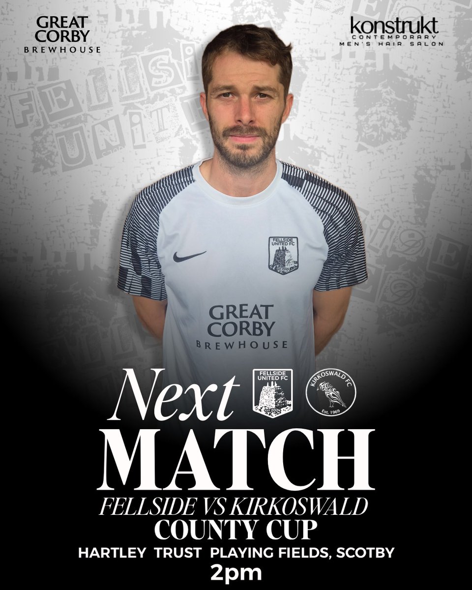 Fellside_United's tweet photo. π¨ πππππ πππ π¨
ποΈ @KirkoswaldFC
π Scotby Playing Fields
π 2PM
π @CumberlandFA County Cup
Β We host Kirkoswald in the 2nd round of the County Cup in what is a competitive fixture
Today's game is sponsored by Thomson Trade Supplies
β«οΈβͺοΈ
#UNITED #FELLSIDE https://t.co/tTrEX1bh2e