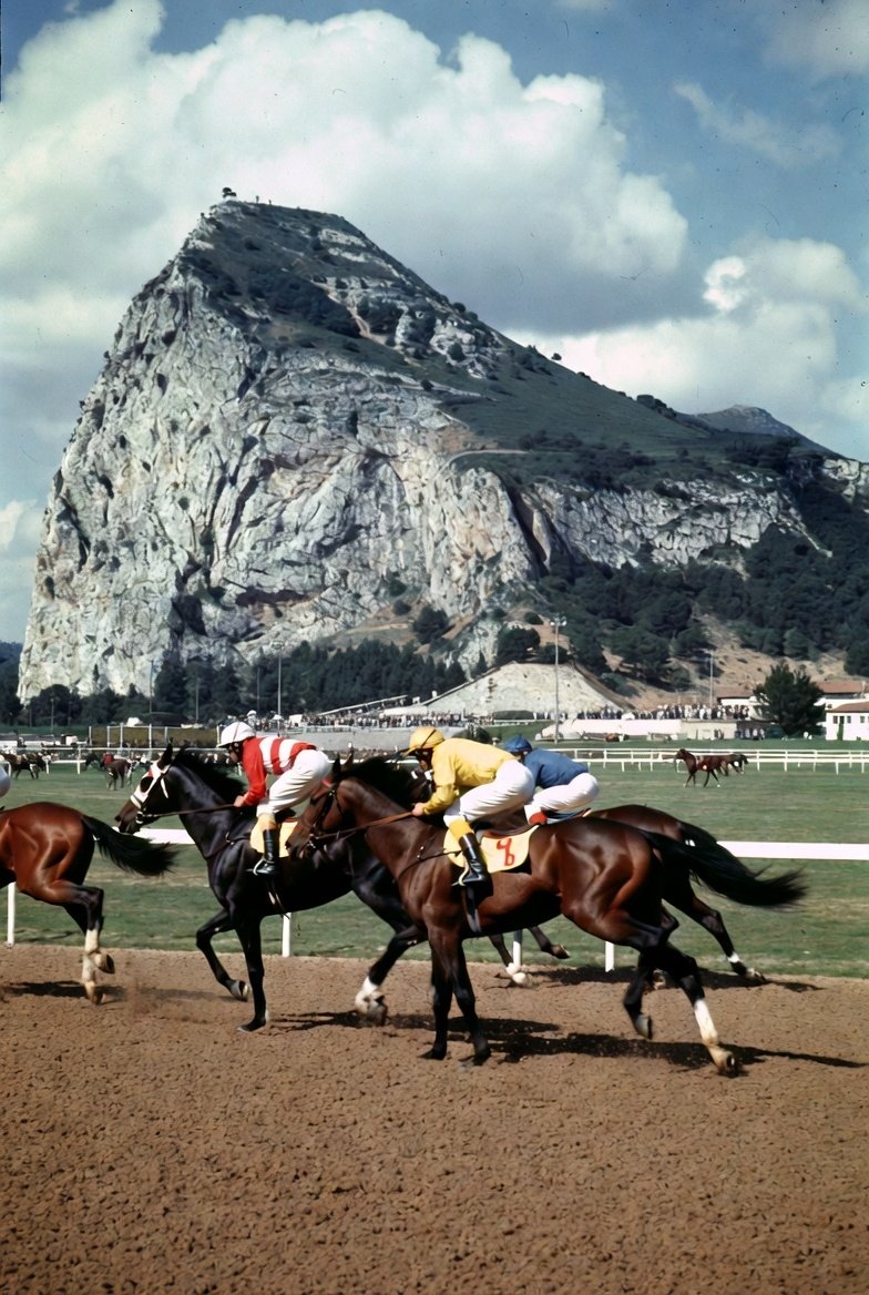 JamesMakey1917's tweet image. #ImagineGrok #AskGrok #AI 

&quot;Gibraltar and the surrounding area as a 19th/20th century racecourse&quot;