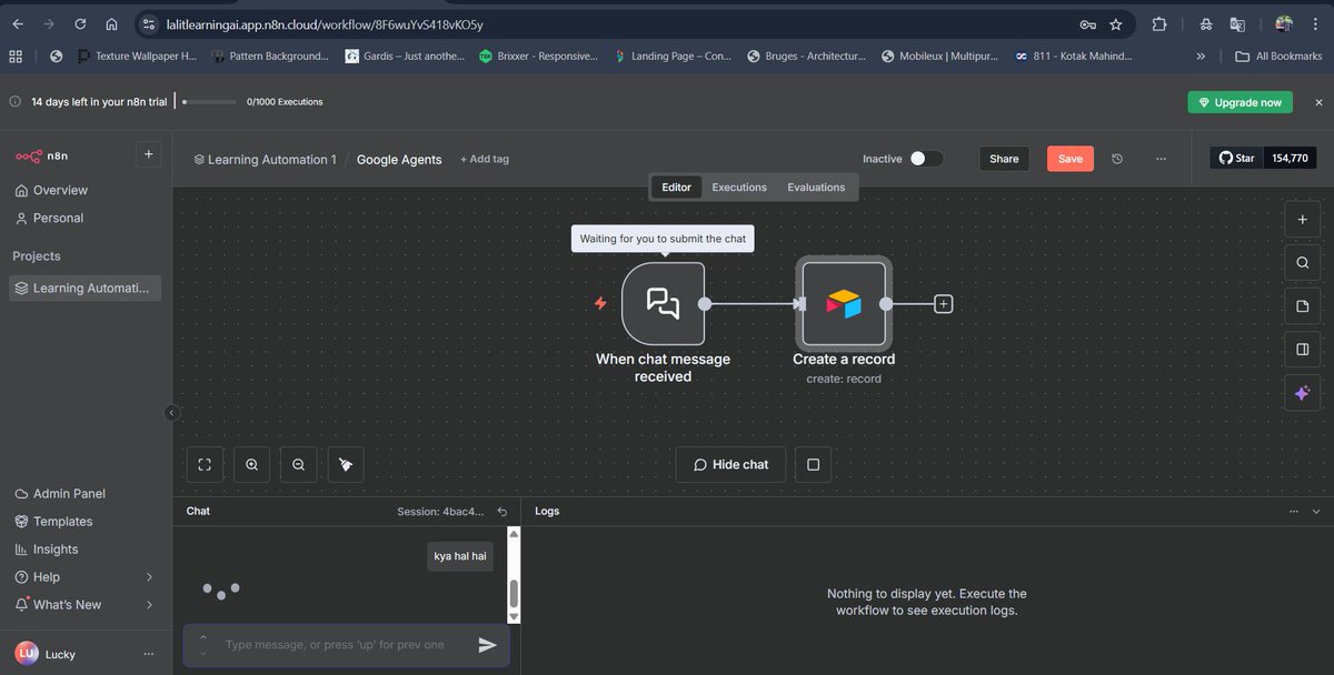 BuiltByArya's tweet image. Currently learning n8n AI automation and wow, it’s addictive
#n8n #AImodel #TechTwitter