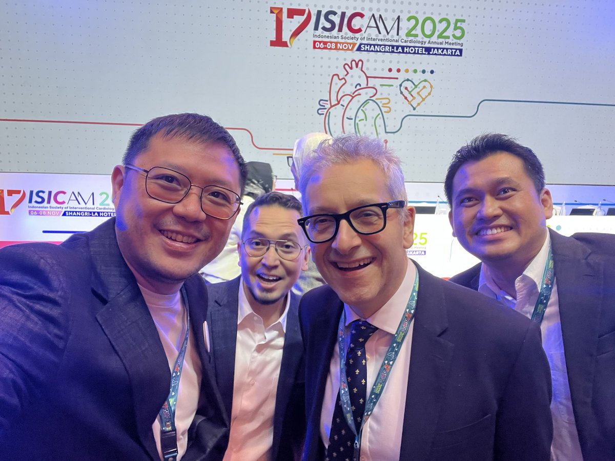 The Joy when we have delivered “the drug eluting device”-(ISICAM2025) to the “target vessel”-(Audience)…along with the Scientific Chairman Arwin and the great faculties and operators👍🏻👍🏻👍🏻 <a href="/mmamas1973/">Mamas A. Mamas</a> <a href="/Iryuza/">Nanda Iryuza</a> #ISICAM2025 <a href="/ISIC_Official/">ISIC</a> <a href="/TCTMD/">TCTMD</a> <a href="/Yusra_dr/">Yusra Pintaningrum</a> <a href="/markzroland/">Markz Sinurat</a> <a href="/fanisuslina/">Fani Suslina H</a>