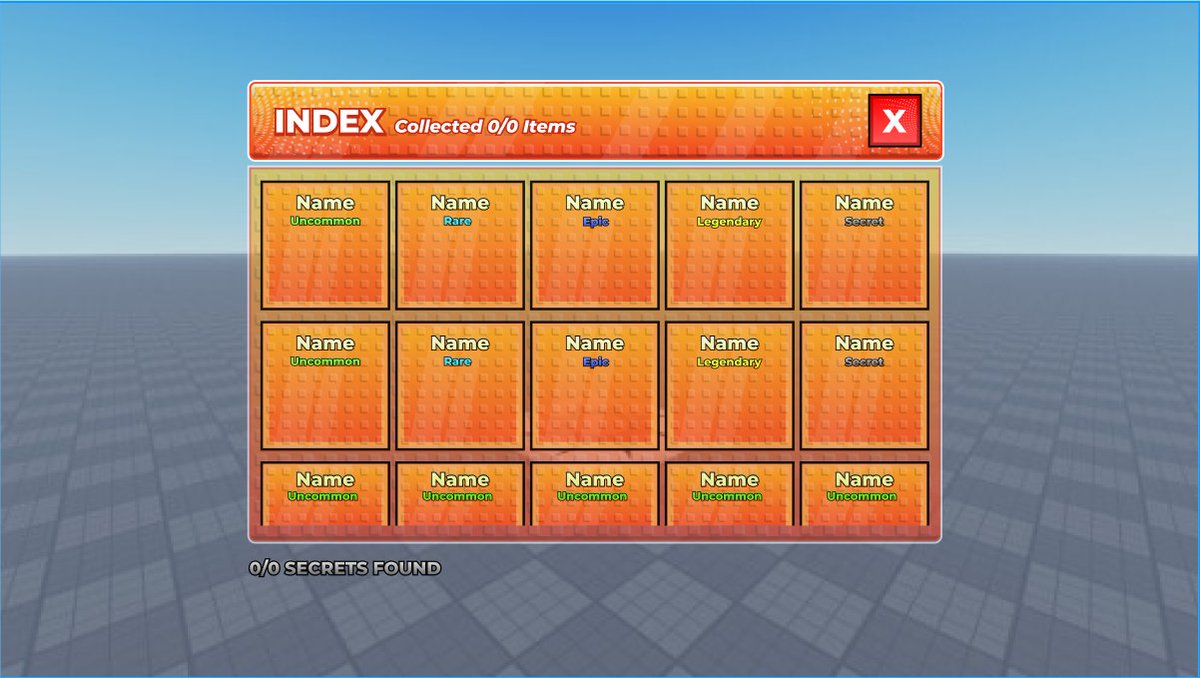 amsfp10's tweet image. 🔥 Just finished the Index frame from my Stud-Styled UI Pack!

If this post hits 50 Likes &amp;amp; 25 Reposts, I’ll drop it for FREE. 👀

🎨 Made in Figma | 1+ Year Roblox UI Exp | 40M+ Visits
#RobloxDev  #robloxuidesign  #ROBLOX  #RobloxDevs #robloxGFX  #robloxstudio