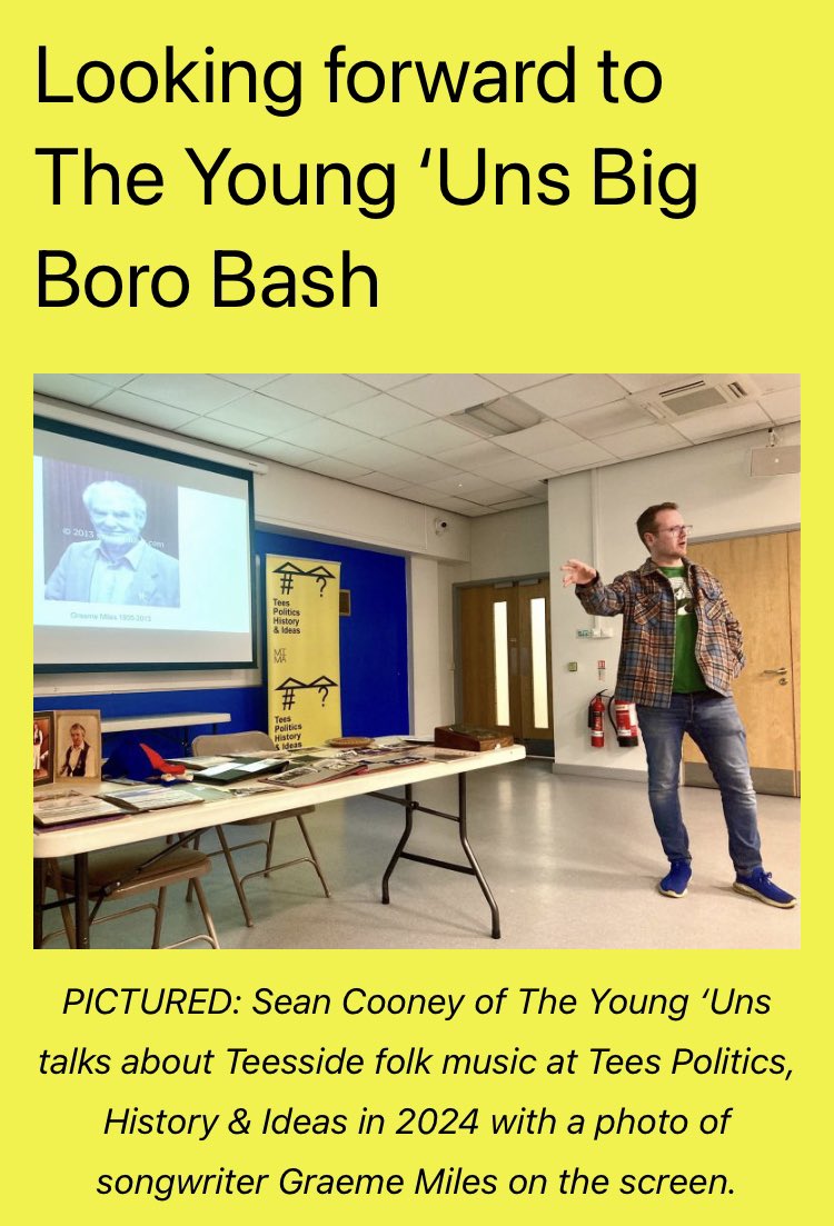 TeesPHI's tweet photo. Songs &amp; celebrations. Teesside folk music trio The Young Uns are marking 20 years with a UK tour &amp; special concerts in Middlesbrough. The Big Boro Bash. @StorytellerSean Cooney has spoken at @TeesPHI about folk music. See our TeesPHI blog for an appreciation of @theyoungunstrio https://t.co/grUwbX9Vxj