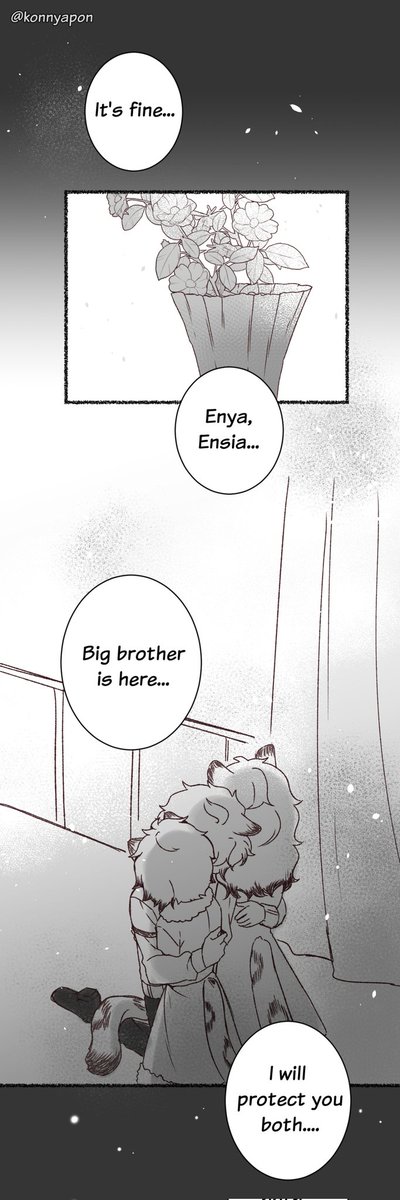 konnyapon's tweet photo. [1/2] 
It's okay to cry, Enciodes
____
#银灰 #初雪 #崖心 #SilverAsh #Pramanix #Cliffheart #ArknightsFanart #Arknights #明日方舟 https://t.co/lkCT6K3K2e