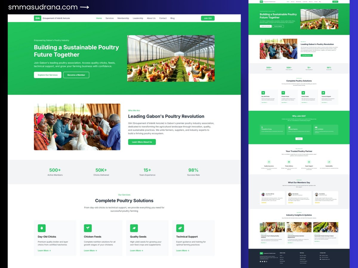 iamsmmasudrana's tweet image. I developed a fully responsive WordPress website for the GIA (Groupement d&apos;Intérêt Avicole), Gabon’s leading poultry association. 

#WebsiteDesign #wordpress_landing_page #elementor #iamsmmasudrana #wordpress_website