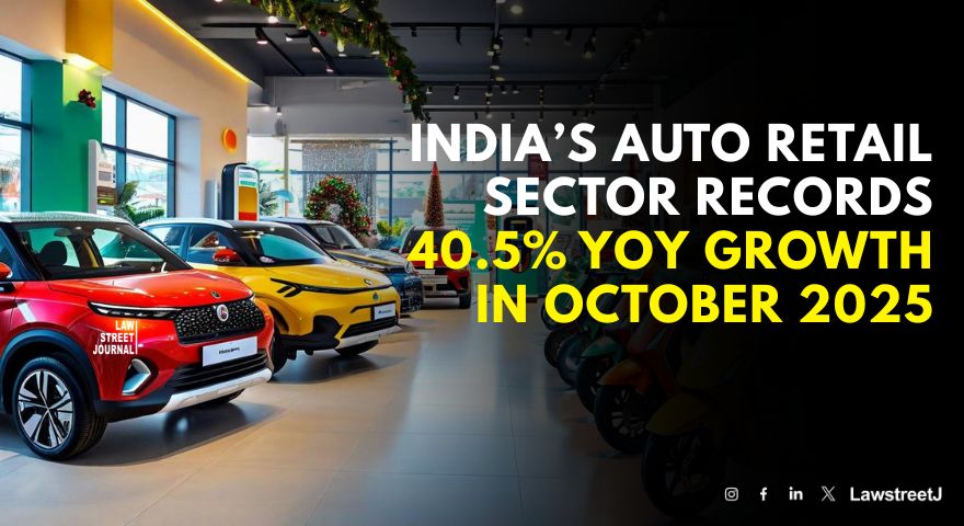 LawstreetJ's tweet image. India’s auto retail sector hits record high in October 2025 with 40.5% YoY growth, driven by GST 2.0 rollout, festive demand, and strong rural sales.

Read full article here             
tinyurl.com/ycxm664z

#AutoRetail #FADA #AutomobileSector #VehicleSales #FestiveDemand…