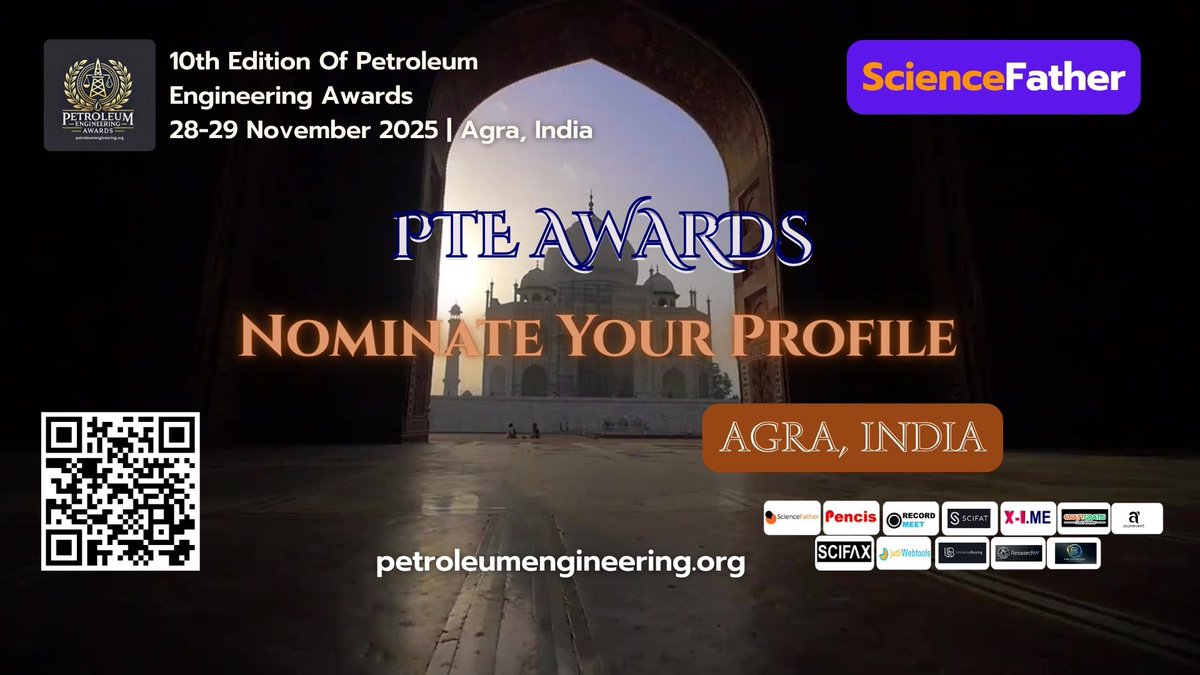 PetroleumEngg10's tweet photo. 🛢️ !! Petroleum Engineering Awards !!

!! 10th Edition of Petroleum Engineering Awards !!

🕸️Visit: https://t.co/6ESLgP0ifK
📨Contact: contact@petroleumengineering.org
💥Nomination: https://t.co/U06nAhqQt7

YouTube: https://t.co/RzQN9LFa5B https://t.co/GyK8aBe0th
