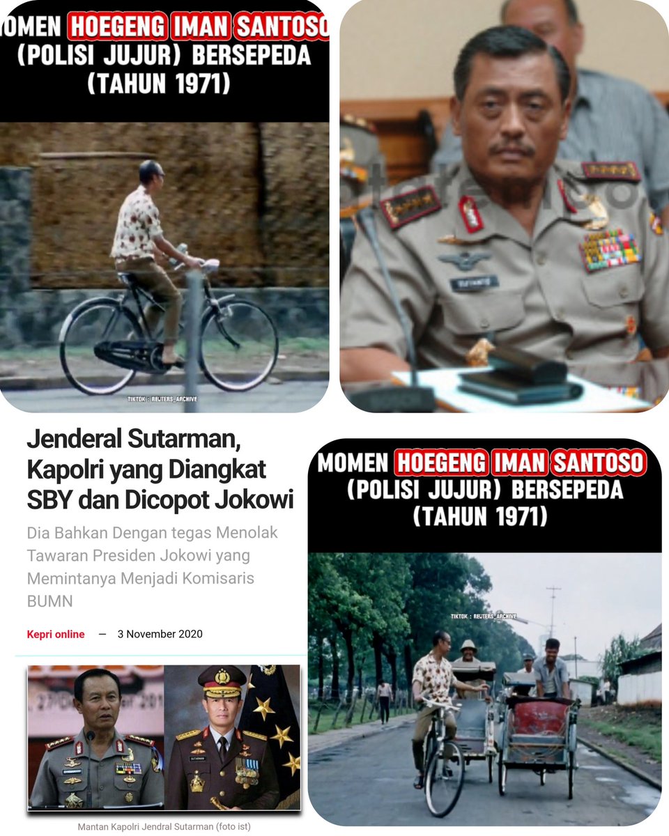 <a href="/SadeqSy/">sQ</a> <a href="/JimlyAs/">Jimly Asshiddiqie</a> Mereka tiada duanya di Kepolisian. Sosok yg ada di caption kolase foto ini, tegas, prinsip dan akuntabel. 

Setelah mereka, "NOL BESAR" atau bisa disimbolkan sbg "ABS, Penjilat, Haus Jbtn". 

Prabowo: Ciri Khas Negara Gagal adalah Tentara dan Polisi yg Gagal.