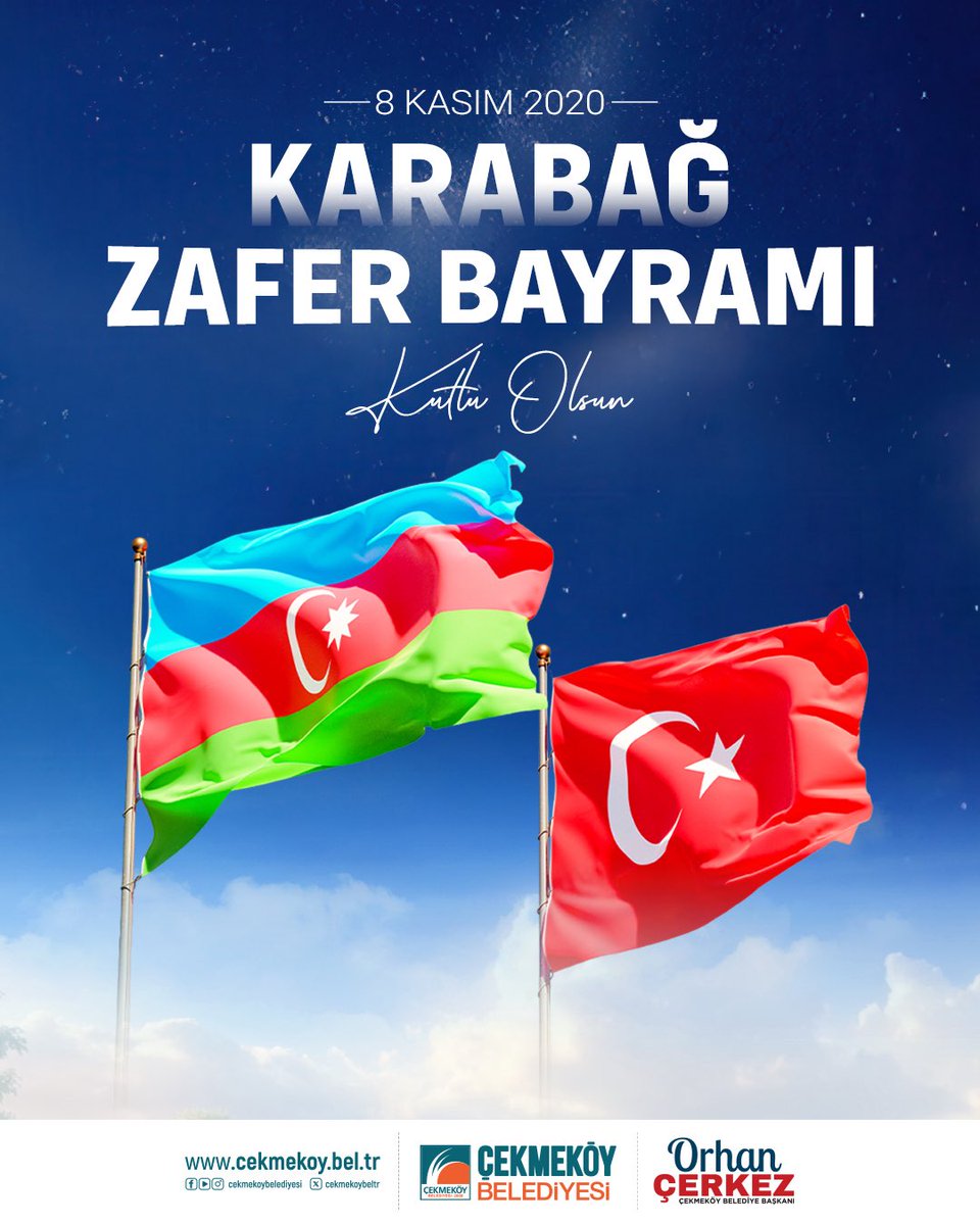Karabağ Zaferi’nin 5. yıl dönümünde, Türk’ün kardeşliği ve dayanışmasıyla yazılan destanı bir kez daha gururla anıyoruz. 🇦🇿🇹🇷

“İki Devlet, Tek Millet” anlayışıyla, Can Azerbaycan’lı kardeşlerimize bin selam olsun.