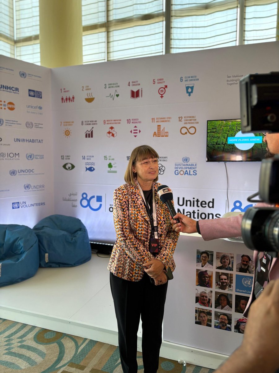 elenapanovaUN's tweet image. Glad to join @MelissaFleming at the @UNEgypt booth at the @EGMediaForum. 
Excellent opportunity to strategically communicate the breath and the depth of the @UN partnership w #Egypt to accelerate the @SDG2030 and deliver #ForPeopleForPlanet
@UN_SDG