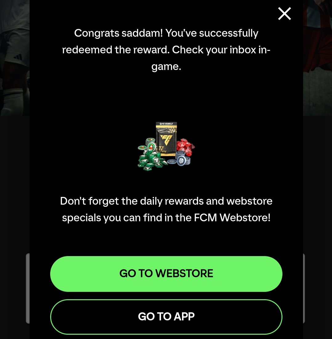 Saddamwaleedy's tweet image. Redeem code. Fc mobile 
FCMS2025KIT

 #RedeemCode #FCMobile #Game