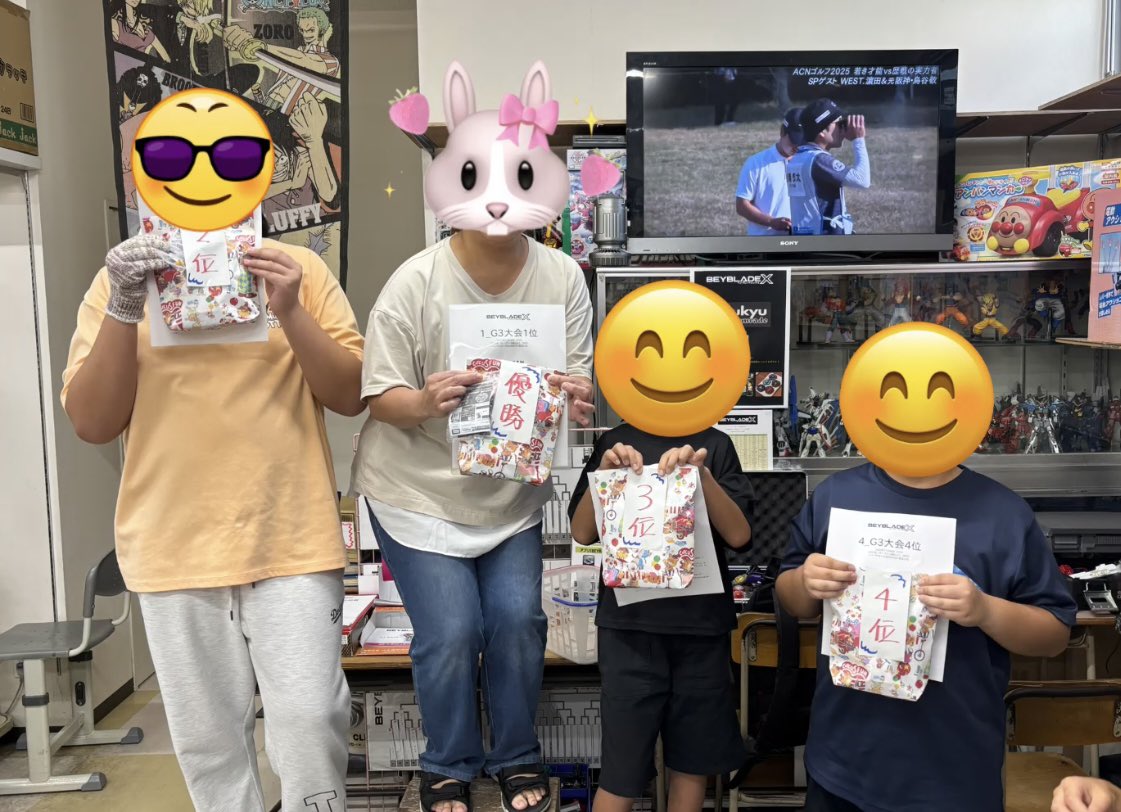 ryukyu_BEY's tweet image. 【11/8  トイパラダイスBANBAN21  G3オープン結果】

🥇えり
🥈まる
🥉ラウドボーン
4️⃣かいとモー

入賞したみなさまおめでとうございます🎉
店長不在の中、進行、ジャッジのご協力ありがとうございました🙇‍♂️

優勝デッキ🏆
ウィザードロッド1-60W
シャークスケイル1-70FB
ワイバーンホバー3-60K…