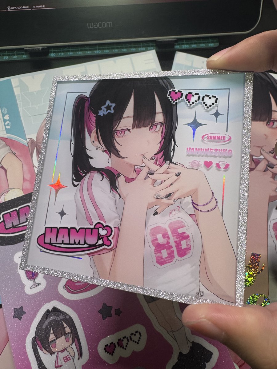 はむねずこ サイン入り色紙 はむねずこ「サイン色紙＋instaアクキー＋