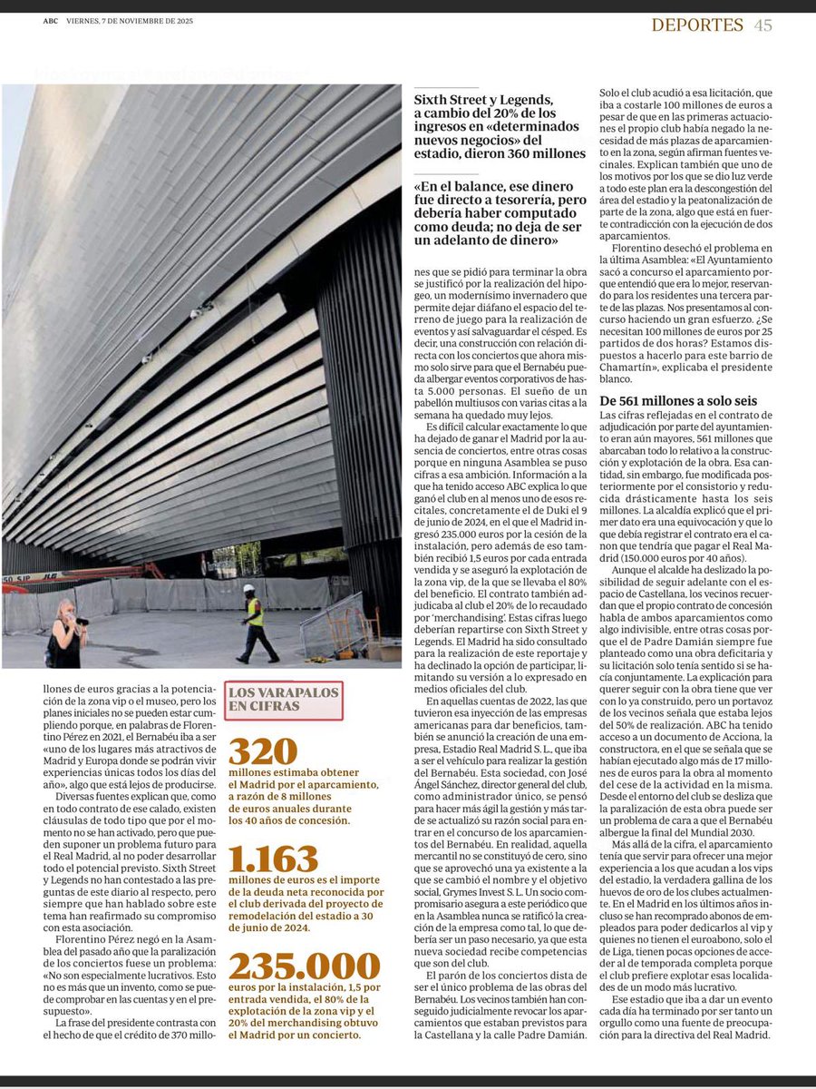 El Madrid será SAD para aliviar su deuda de 1.163M€ ya que la reforma del estadio cuesta casi el triple.

El club vendió el 30% de la explotación por 360M€ y no se está pudiendo explotar (palanca ficticia).

Esto afecta gravemente al límite salarial del club y lo están tapando.