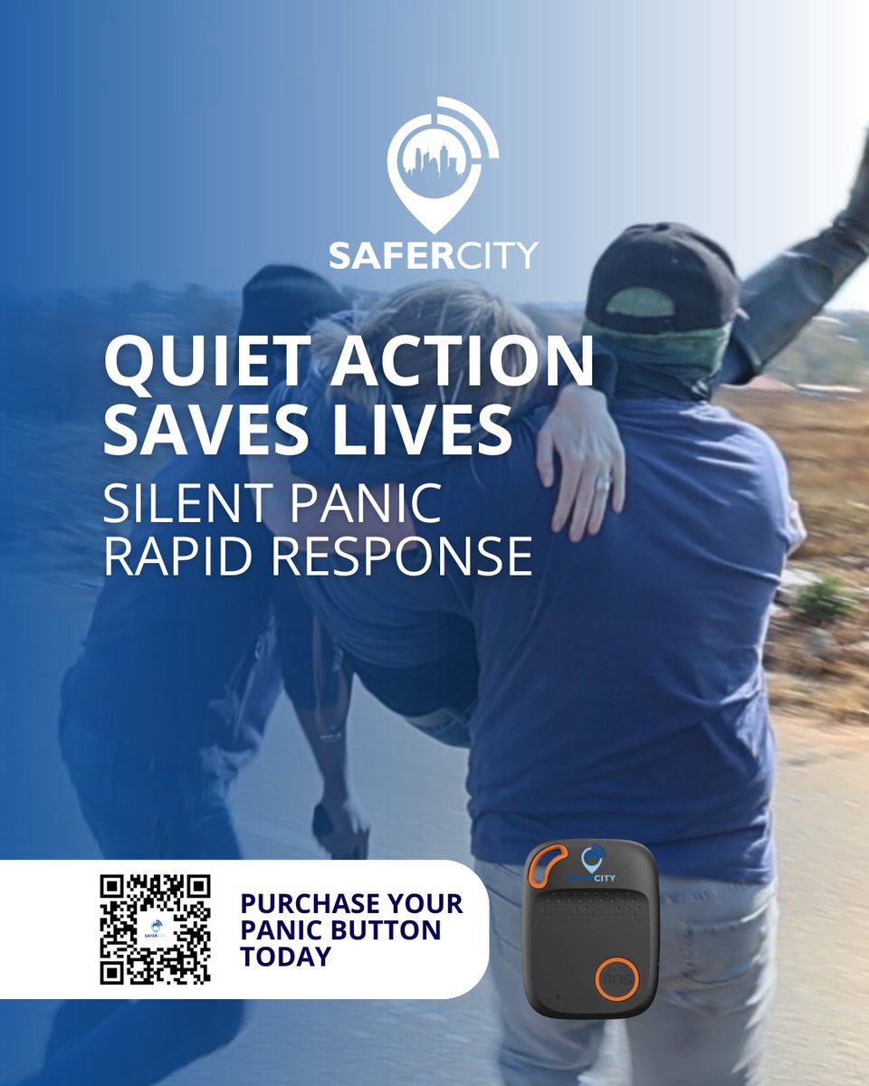 SafercityZA's tweet photo. Are you a whistleblower or testifying at a commission?

Invest in a SaferCity smart device to trigger a quick response to your location.

Our Emergency Response Command Centre can track you 24/7.

Your family will receive an alert with your location if you click panic on a family subscription.

It's crazy we have to deal with this, but our technology provides a solution.

https://t.co/JUL6wMreKO  
Email us at info@safercity.co.za  
or download the Safer City Solutions app from the app store