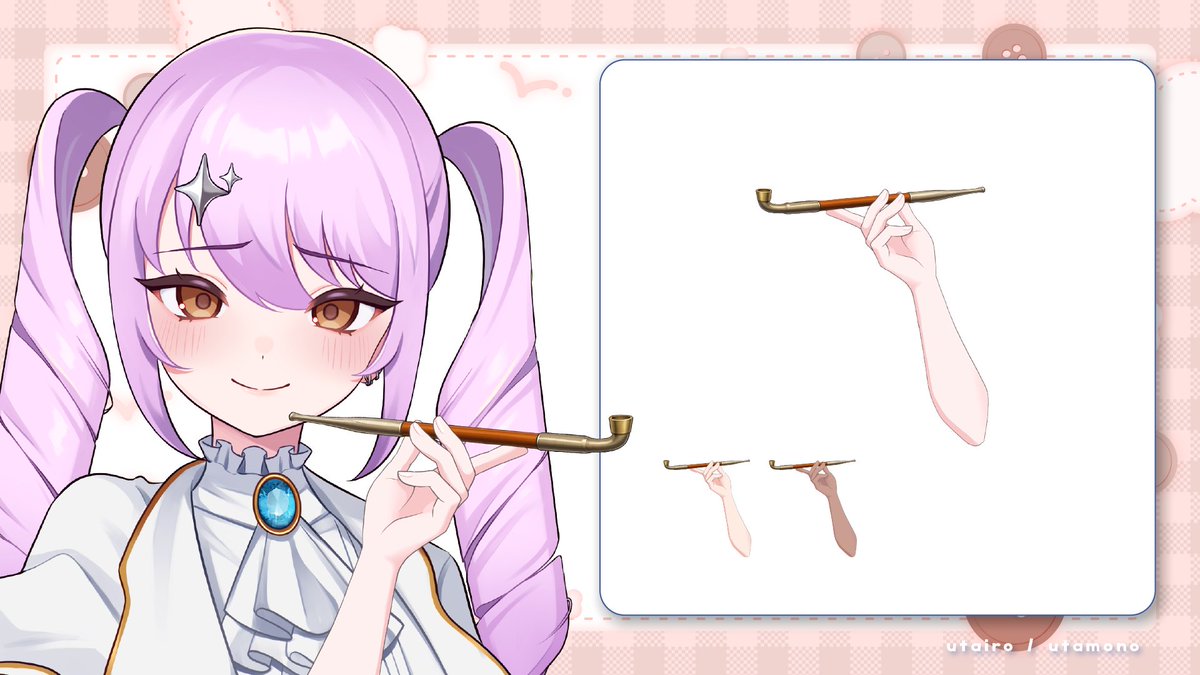 utairo_works's tweet image. 🌟⋱ 新着フリー素材 ⋰🌟
　
深まる季節に、静かな余韻を添えて🍂🕯️
「煙管（キセル）を持つ手」のイラスト素材を追加しました🚬✨
　
👉utamono.com/hand-135/
　
モデルのご協力：らき様（@raki_dayo__）
  　
 #IRIAM素材 #Vtuberasset #配信素材