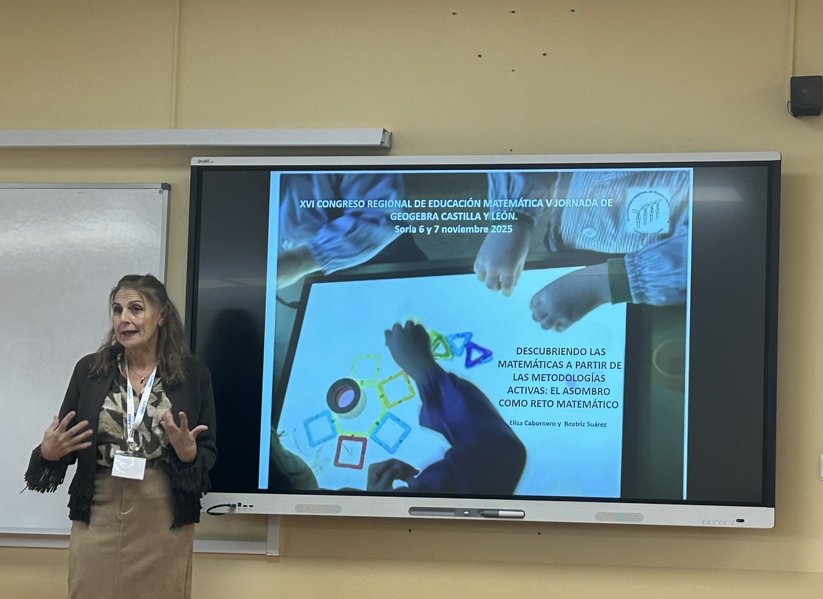 Comunicación dentro del #XVICongresoRegionalCyL  “El asombro como reto matemático” por Beatriz Suárez Quijada