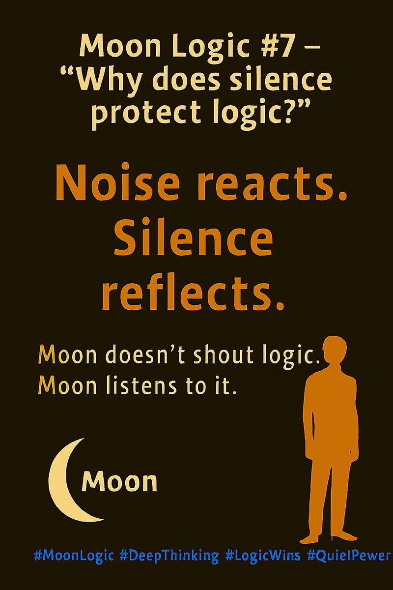 MoonismForhn's tweet image. Moon Logic #8 — What makes a question powerful?

Openness. Challenge. Exploration.

Moon doesn’t answer fast. Moon questions deep.

#MoonLogic #PowerOfQuestions #DeepThinking #LogicWins #MoonInitiates