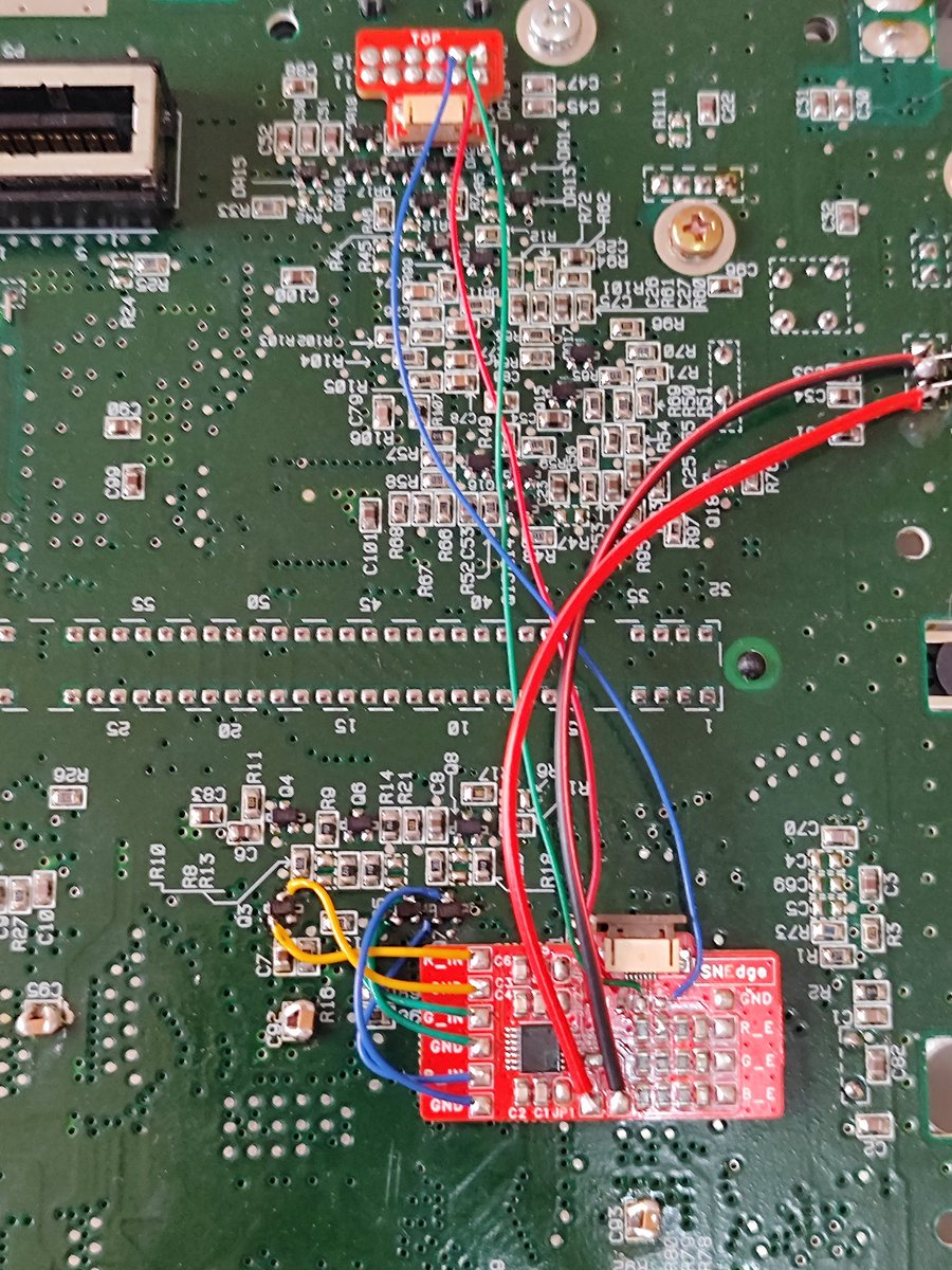 Arkretro_'s tweet image. Fotos detalle de la instalación (sidecar) modelo de SNES pal SNSP CPU 02 
(Levantar pata 3 de ppu2 elimina dotcrawl y agregar el condensador 470uf filtra el rizado de salida en el regulador) 

Otorgando nitidez palpable 

Placa aportada por los guapos de @PCP_Tech