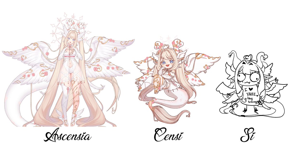 AscensiaVT's tweet image. 3 Stages of the Angelic Dragon~