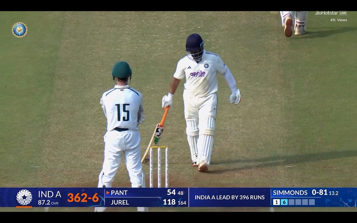 - Fifty in 2nd Innings in 1st match.
- Fifty in 2nd Innings in 2nd match.

SECOND INNINGS PANT IS DANGEROUS - Captain putting a show for India A. 🥶