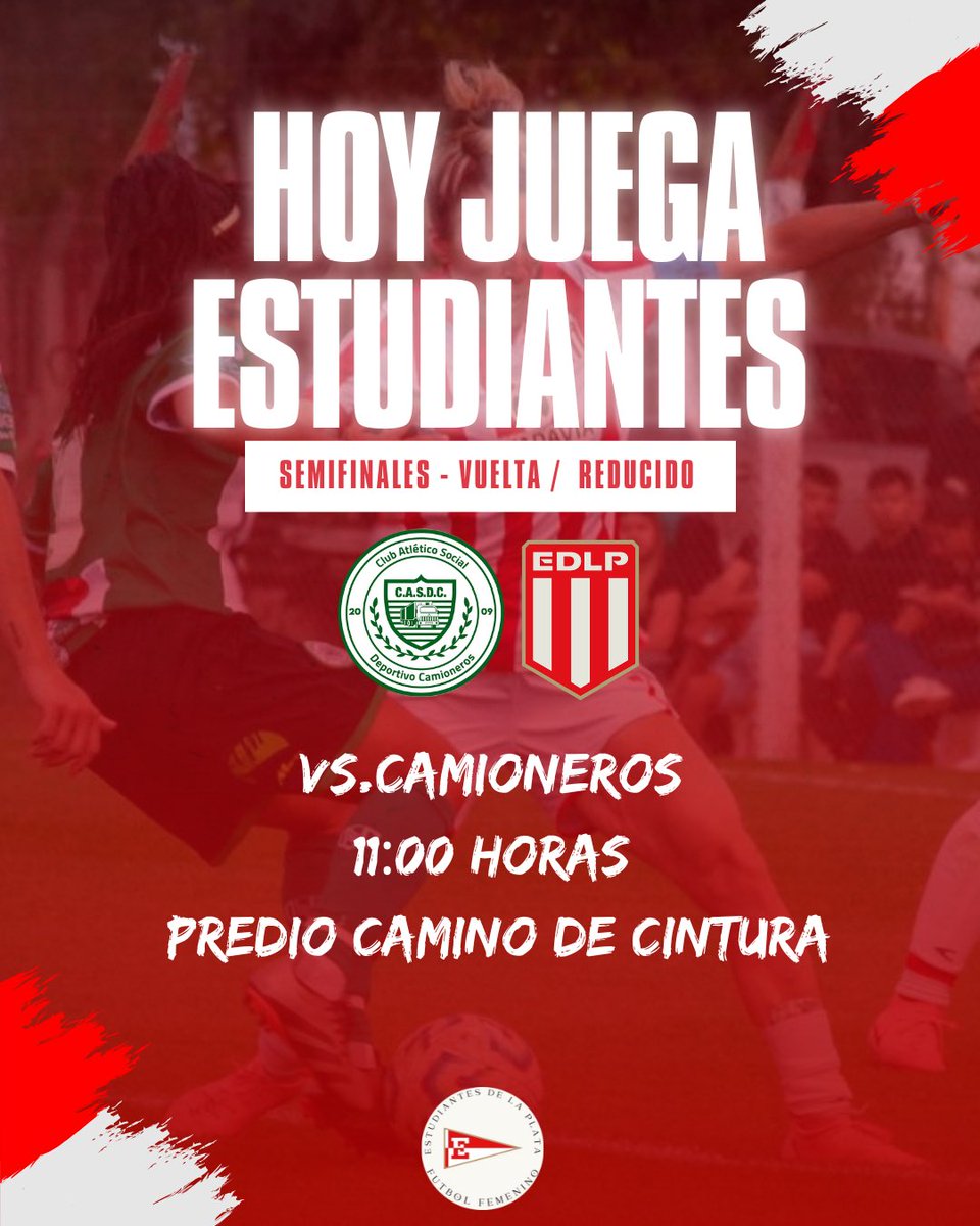 InfoEdelpFem's tweet photo. ⚽🇦🇹 ¡𝐇𝐎𝐘 𝐉𝐔𝐄𝐆𝐀 𝐄𝐒𝐓𝐔𝐃𝐈𝐀𝐍𝐓𝐄𝐒!

🦁 Desde las 11:00 horas, las Pinchas visitan a Camioneros por la vuelta de la semifinal del reducido. #EDLP

⚔️ El encuentro de ida fue 0 a 0 en City Bell. En caso de igualdad, se define por penales.

🖥️ https://t.co/Fw3DjDK5AW https://t.co/snnVy8rvU5