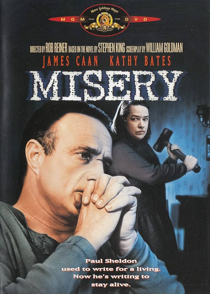 ModhejiA's tweet image. Misery (1990)

 دلهره آور روانشناختی / از یکی از رمان های استیون کینگ / اسکار نقش اول زن برای کتی بیتس / حال وهوای سینمای طلایی نود / قصه ی خطی از چند شخصیتی بودن آدمها/ انزوای جغرافیایی و اجتماعی / زنهای شرور