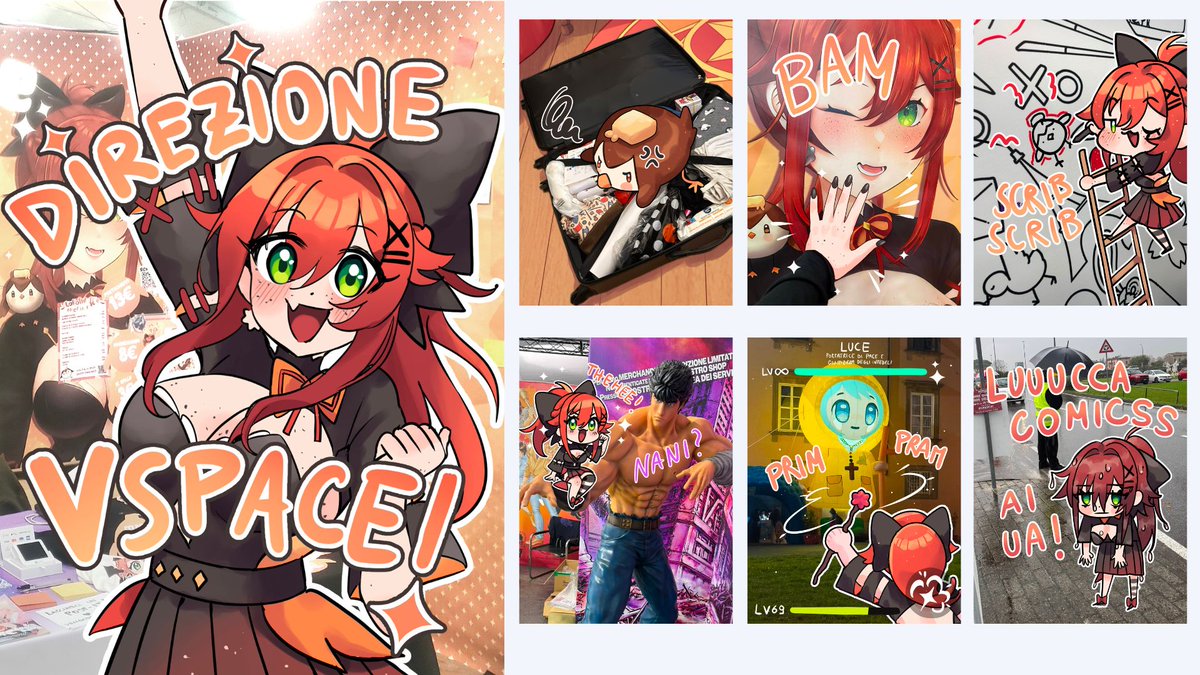 LallaWaffle's tweet photo. Your favorite italian little witch apprentice vtuber is back from this sensational @LuccaCandG!

I wanted to thank you all for this experience! ❤️
I hope that this photo booth will give you at least a small glimpse of the Lucca I experienced ❤️

Dulcis nox❤️✨

#vtuberita https://t.co/gH5WKABMlA