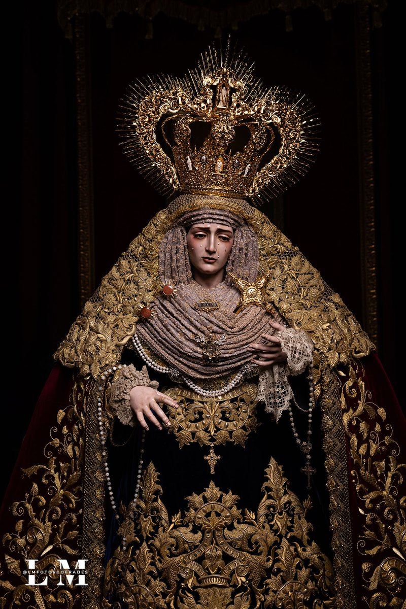 Posiblemente sea de las Dolorosas que Dubé dejó en Málaga que más me gustan. Está preciosa con tablas.