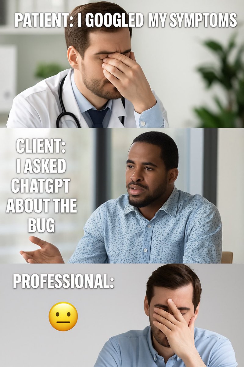 Shez_Ghoor's tweet photo. Title: AI and the Rise of the Self-Diagnosed Client
Guilty as charged! https://t.co/HZQ0UjoMSc