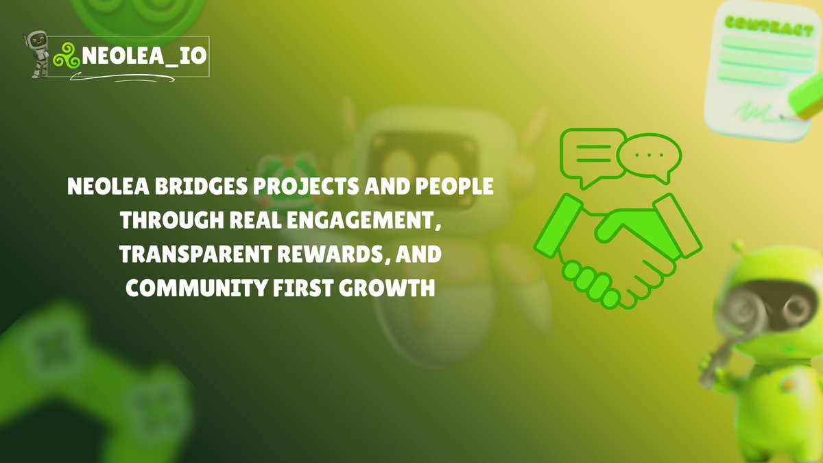 NeoLea_io's tweet image. Web3 should feel alive  not distant.
That’s why NeoLea bridges projects and people through real engagement, transparent rewards, and community-first growth.
No bots. No noise. Just real connections that matter. 🤝

#NeoLea #Web3Community