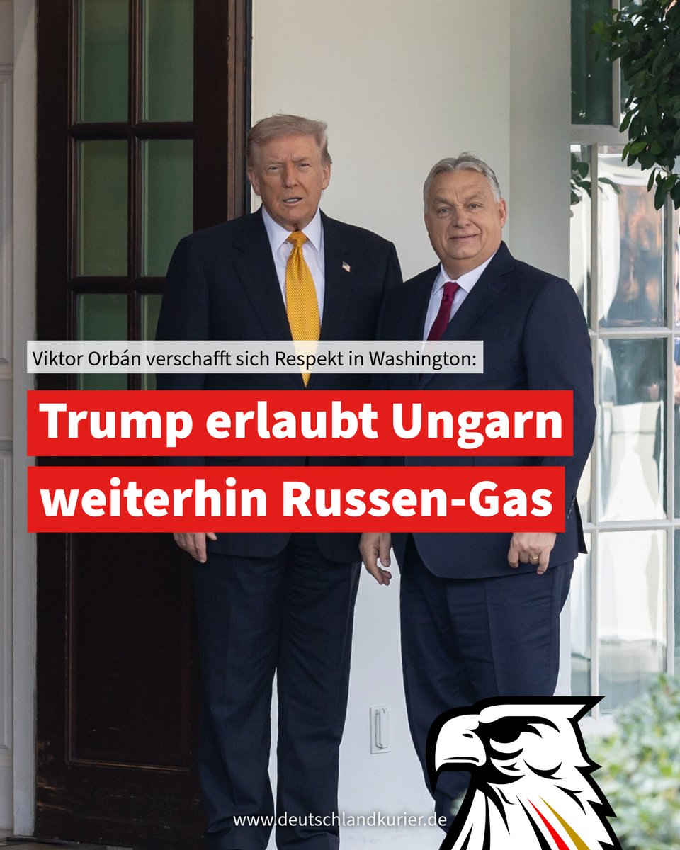 Viktor Orbán verschafft sich Respekt in Washington: Trump erlaubt Ungarn weiterhin Russen-Gas 

Trotz der US-Sanktionen gegen russische Energiekonzerne gewährt US-Präsident <a href="/realDonaldTrump/">Donald J. Trump</a> Ungarn vorläufig eine Ausnahmegenehmigung für den Bezug von Gas und Öl aus Russland. Laut