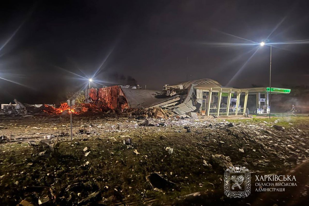 Russia now systematically targets gas stations.
This one used to be my regular stop for coffee on the way from Kharkiv.

Anyone who’s been to a Ukrainian gas station knows — they’re more than just gas.
Bastards.