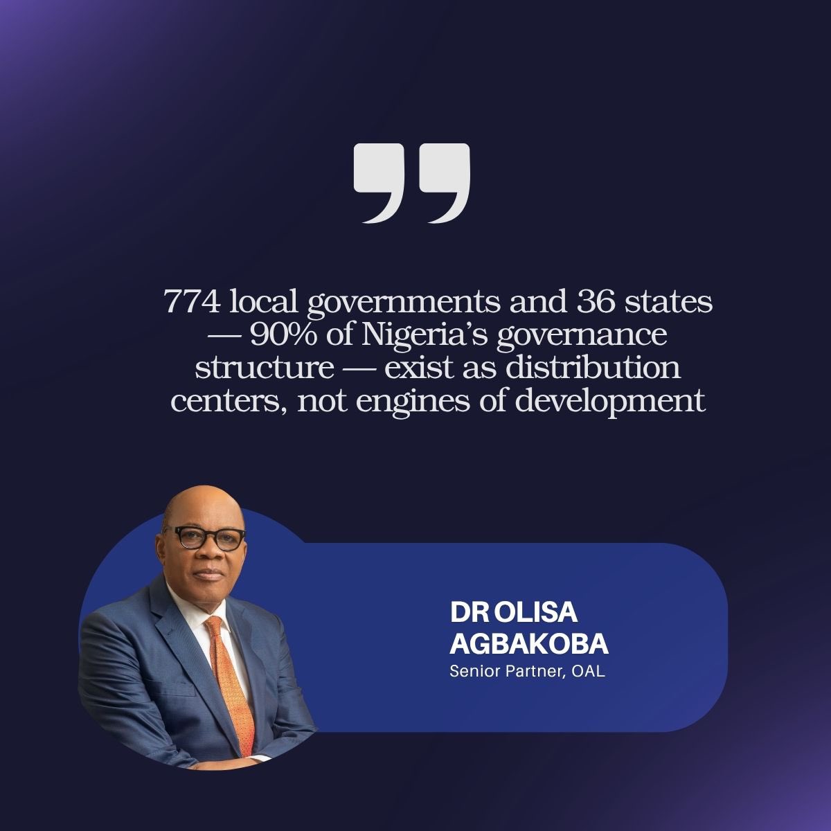 humairehhassan's tweet photo. The message from Dr. Olisa Agbakoba @oagbakoba is simple:
Until we devolve power,
Nigeria will keep governing from the top down, and collapsing from the bottom up.
Watch the full video 👇
https://t.co/O8emusfxTt
#DevolutionIsTheSolution https://t.co/h5Jj9FGr9m