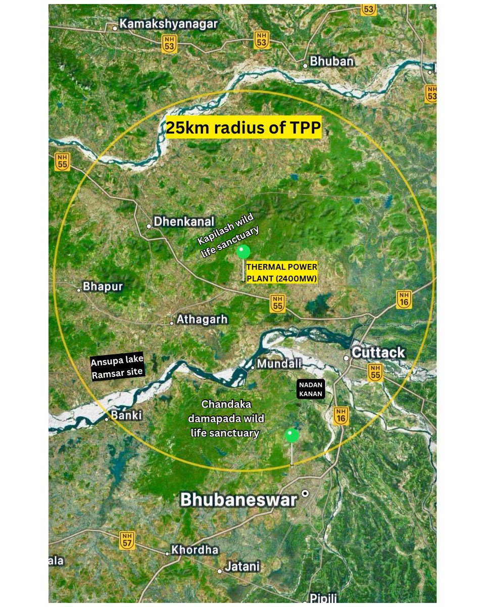 <a href="/SecyChief/">ChiefSecyOdisha</a> <a href="/SampadSwainBJP/">Sampad Swain</a> <a href="/rajaaswain/">Ranendra Pratap Swain</a> <a href="/wii_india/">Wildlife Institute of India</a> <a href="/PMOIndia/">PMO India</a> <a href="/CMO_Odisha/">CMO Odisha</a> <a href="/DasShaktikanta/">Shaktikanta Das</a> <a href="/HMOIndia/">गृहमंत्री कार्यालय, HMO India</a> <a href="/AprajitaSarangi/">Aparajita Sarangi, MP,( Lok Sabha) Bhubaneswar</a> <a href="/rudra43011/">Rudra Narayan Pani</a> <a href="/BhartruhariM/">Bhartruhari Mahtab</a> <a href="/sofiafirdous1/">Sofia Firdous</a> <a href="/Naveen_Odisha/">Naveen Patnaik</a> <a href="/moefcc/">MoEF&CC</a> The proposed 2400 MW thermal plant in Cuttack is within 25 km of Kapilash &amp; Chandaka-Dampara wildlife sanctuaries, Nandankanan, Ansupa Lake, and the cultural city of Cuttack.

<a href="/SecyChief/">ChiefSecyOdisha</a> <a href="/MohanMOdisha/">Mohan Charan Majhi</a> 
Won’t this plant affect the wildlife &amp; people in the capital region?