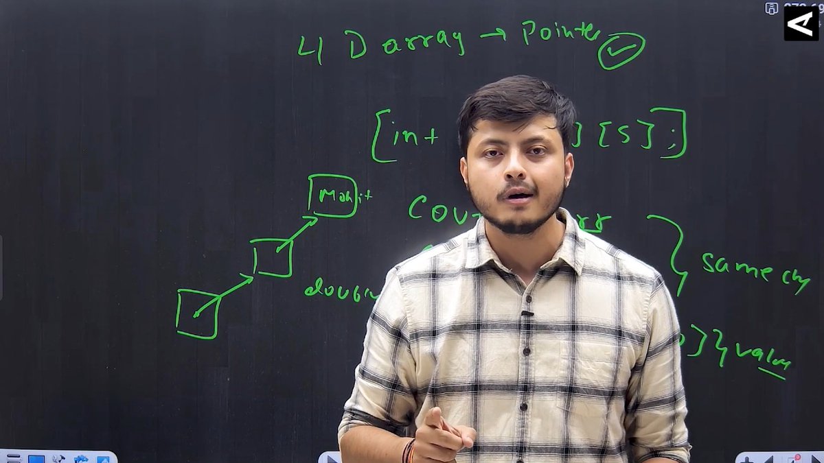JeetKumarD35856's tweet image. POINTERS CONQUERED! 
Just finished the FINAL lecture on pointers from the GOAT CoderArmy YT channel – Rohit Negi bhaiya is an absolute legend! 
Mastered 2D &amp;amp; 3D arrays with pointers, memory layout, and dynamic allocation on HEAP. No more segfault nightmares!   
 #DSA #CoderArmy