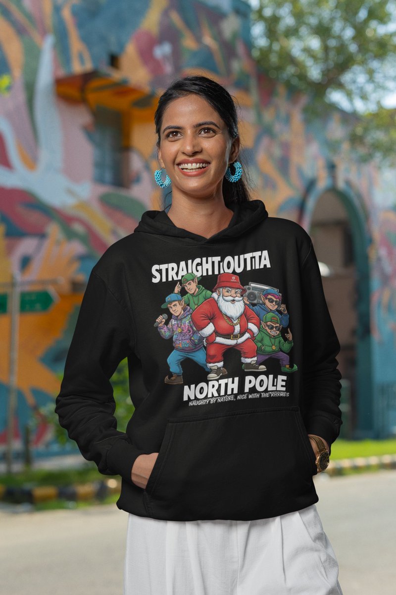 Maximilian2878's tweet image. Santa just went full hip-hop this Christmas 🎅
“Straight Outta North Pole”— dropping rhymes and gifts like a legend.
The funniest Christmas tee for anyone who loves hip-hop vibes and holiday humor!
👉teepublic.com/t-shirt/830797…
#ChristmasHumor #HipHopSanta #FunnyTShirt #HolidayVibes