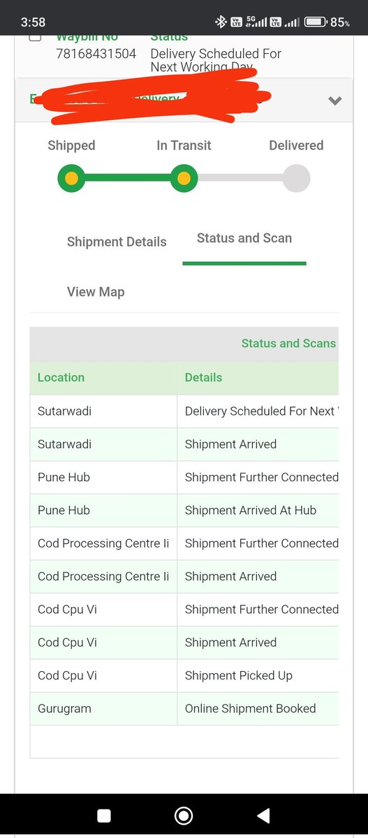 KeshavShendge's tweet photo. @BlueDart_ 
AWB -78168431504
Chasing for delivery since 12/14 Hrs But still not response/delivery received...Since yesterday to till today called CC team but no response from ur end ... What's  the service????Same pincode the parcel reached and stucked in nearest hub since 12hrs https://t.co/9XxtdXepeA
