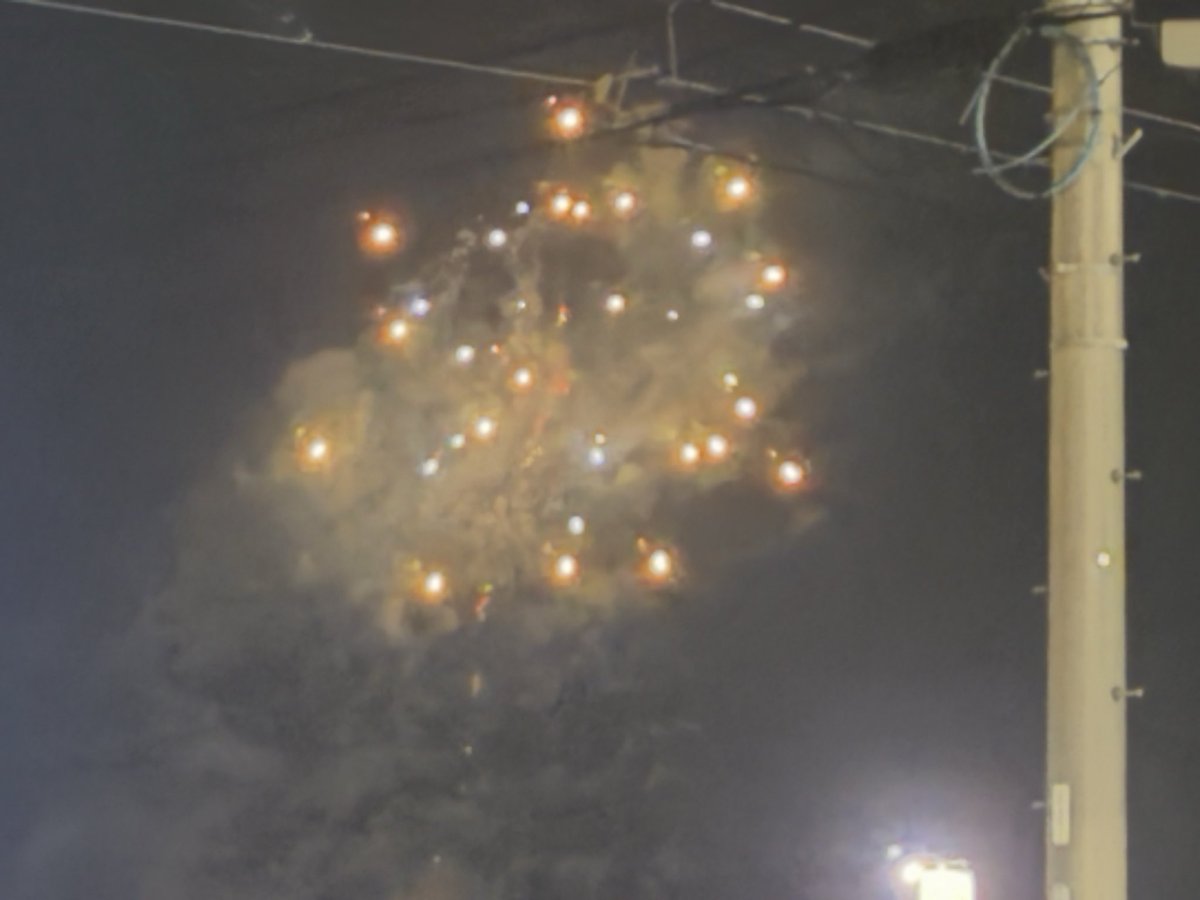 岐阜の冬花火🐈