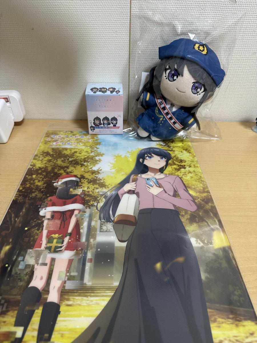 新宿マルイアネックスの青ブタPOP UP STORE初日行ってきた！
ぬいぐるみが売り切れてるか心配だったけど、全然余裕あってよかった～
最後に警察署長の麻衣さんとクリアポスターを購入❤️

#青ブタ
#麻衣さん
#新宿マルイアネックス