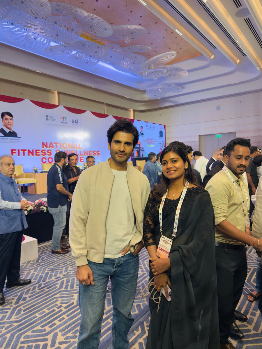 NishaVidhyarthi's tweet photo. Celebrating fitness, wellness, and the spirit of a healthy India! 🇮🇳
The National Fitness &amp; Wellness Conclave brings together leaders, innovators, and citizens to inspire a culture of active living. Together, let’s make fitness a lifelong movement. 💪 #Fitindia https://t.co/kd8lDZ0EWD
