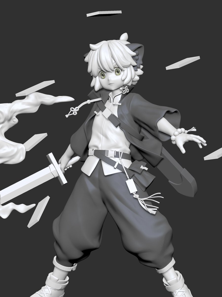 Sheepworm's tweet image. アークナイツ × 羅小黒戦記コラボ時のオペレーター「羅小黒」 のモデリング練習です
#ロシャオヘイセンキ #羅小黒戦記
#Arknights  #アークナイツ  #明日方舟